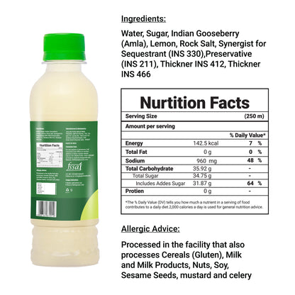 Amla Lemon Juice (Pack of 20, 250ml each)