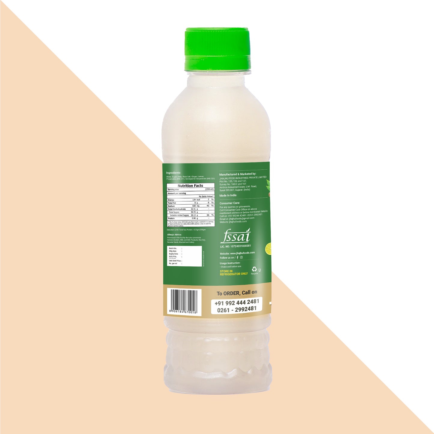 Ginger Amla Lemon Juice (Pack of 20)