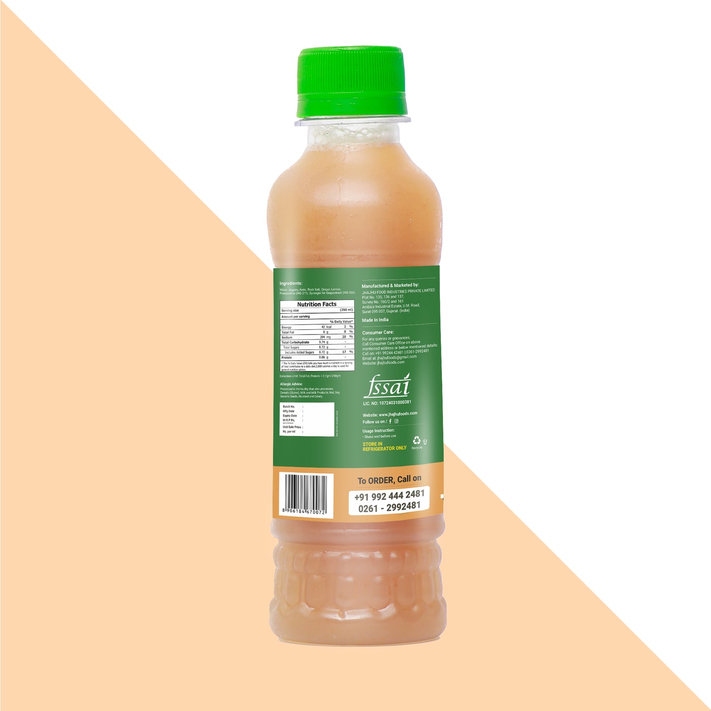 Jaggery Ginger Amla Juice (Pack of 20)